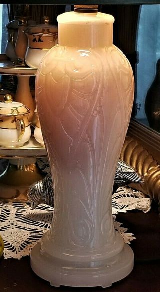 Aladdin lamp,  model G - 46,  Pear finial,  Moonstone,  Mantle Lamp,  Art Deco,  1935 6