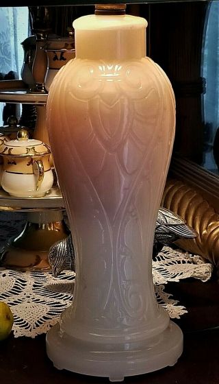 Aladdin lamp,  model G - 46,  Pear finial,  Moonstone,  Mantle Lamp,  Art Deco,  1935 7