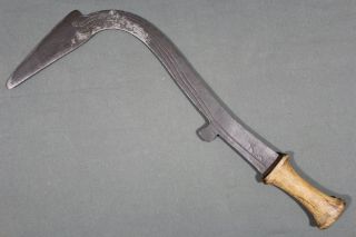 Antique African Sickle Knife (sword) - Zaire,  Congo Area,  Mid 20th Century