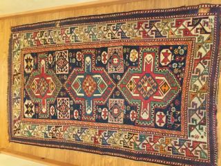 Vintage Oushak Turkish Tribal Area Rug 67 " Long By 40 1/2 " Wide