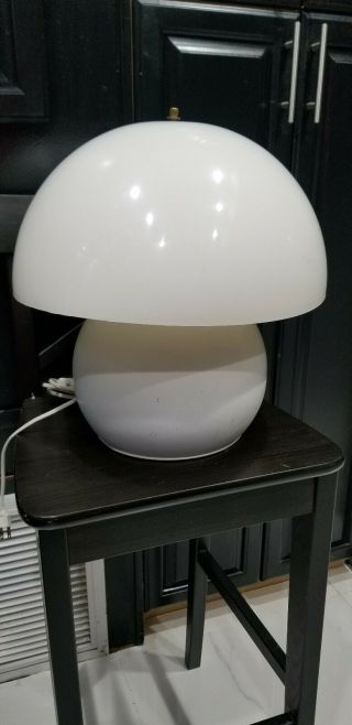 Mid Century Modern Modernist Atomic Mushroom Table Lamp Acrylic/steel Mcm 15x15