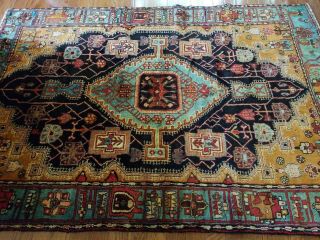 4.  10 x 7.  1 ANTIQUE BIJAR HERIZ RUG KAZAK VINTAGE SERAPI USHAK TRIBAL CAUCASIAN 11