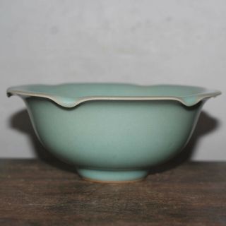 Chinese Old Longquan Kiln Pink Green Glaze Porcelain Bowl