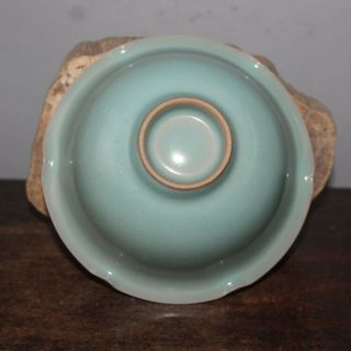 Chinese Old Longquan Kiln Pink Green Glaze Porcelain Bowl 8