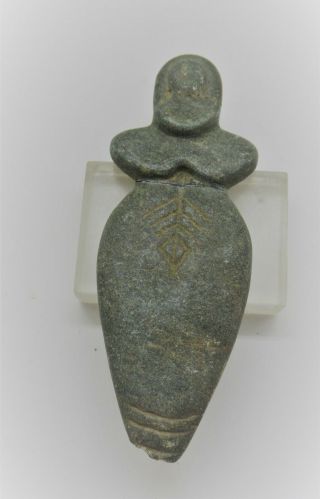 Scarce Circa 3000bce Ancient Soumerian Eastern Stone Carved Mother Goddess