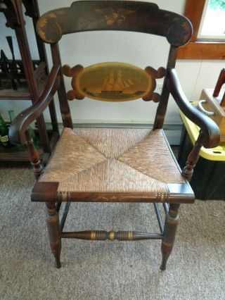 Rare Antique Uss Constitution Limited Edition 275/500 Hitchcock Chair