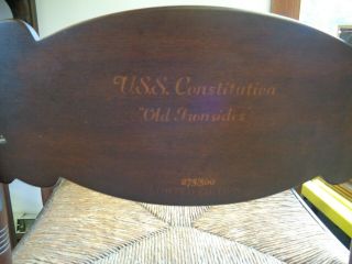 RARE Antique USS Constitution Limited Edition 275/500 Hitchcock Chair 8