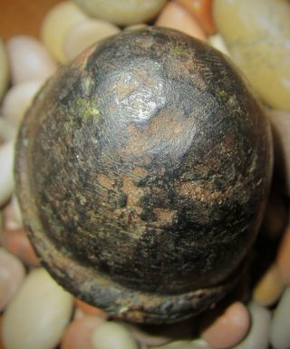 Antique Dayak Tribal cast metal alloy Shamans Serpent ritual healing egg rattle 4