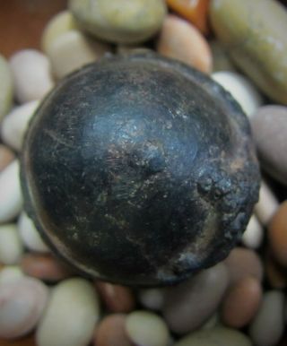 Antique Dayak Tribal cast metal alloy Shamans Serpent ritual healing egg rattle 5