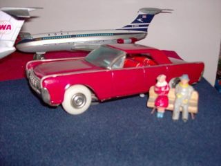 1962 Lincoln Continental Tin Vintage Japan Nomura Rosko Battery Car Rated Rare 12