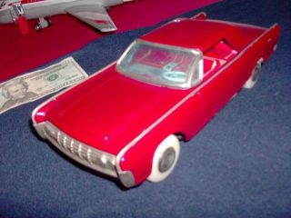 1962 Lincoln Continental Tin Vintage Japan Nomura Rosko Battery Car Rated Rare 3