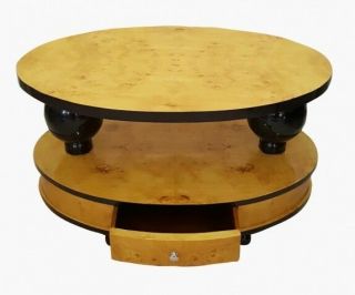 Gorgeous Maple Satinwood Art Deco Style 2 Tier Coffee Table