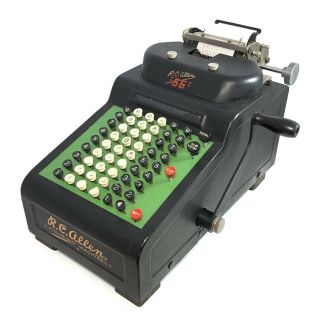 Antique Rc Allen Model No.  66 Adding Machine Vtg Hand Crank Calculator