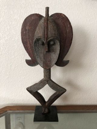 Old African Reliquary Figure Copper Kota Mahongwe Gabon - Central Africa