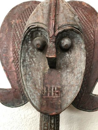 OLD African RELIQUARY FIGURE Copper Kota Mahongwe Gabon - Central Africa 3