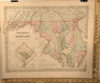 20 Antique State Maps From 1859 Colton 