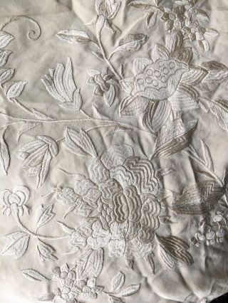 Antique Embroidered Chinese Piano Shawl 64 