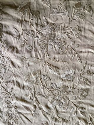 Antique Embroidered Chinese Piano Shawl 64 