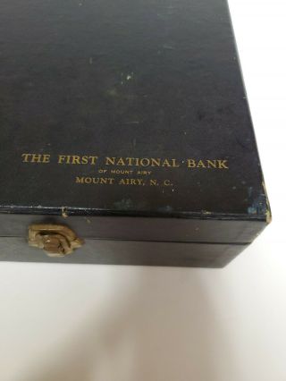 Antique Safe Guard Check Writer & Statement Box from First Natl Bank Mt Airy NC 2