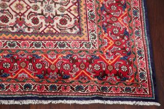 Vintage Geometric VIBRANT Navy Blue Mahal Oriental Area Rug Hand - Knotted 10x13 6