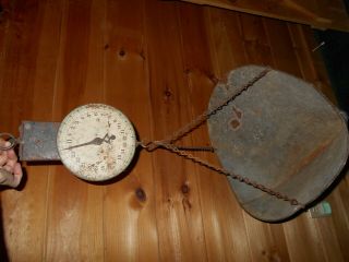 Vintage hanging scale with pan 2