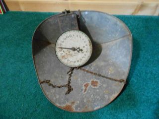 Vintage hanging scale with pan 3