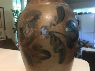 Antique Shenandoah Valley Virginia Decorated Stoneware Pottery PITCHER crock 4