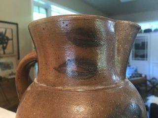 Antique Shenandoah Valley Virginia Decorated Stoneware Pottery PITCHER crock 8