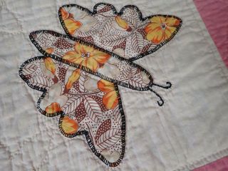 Sweet Cottage Home Vintage 30s Pink Applique Butterfly Quilt 83 