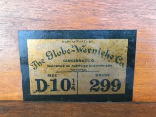 Oak Globe Wernicke D - 299 Bookcase Section 10 1/4 7