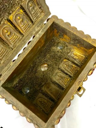 RELIC STONE BOX PHRA LP RARE OLD THAI BUDDHA AMULET PENDANT MAGIC ANCIENT 72 5