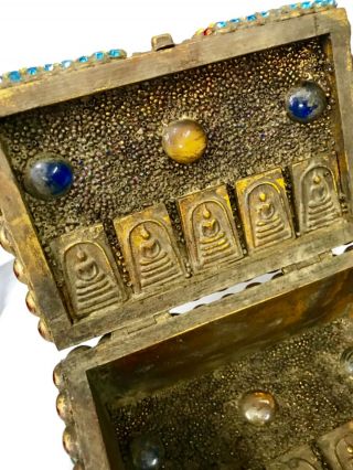 RELIC STONE BOX PHRA LP RARE OLD THAI BUDDHA AMULET PENDANT MAGIC ANCIENT 72 6