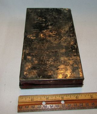 Antique Jewelry Gold Apothecary Pocket Scale with Weights in Metal Case 8