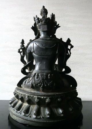 VERY RARE CHINESE 17TH BRONZE FIGURE OF A MANJUSHRI MING DYNASTY? 11