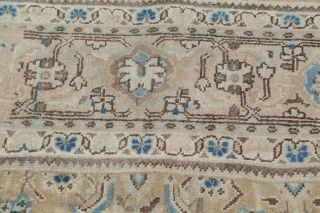 ANTIQUE MUTED BEIGE BLUE 9x12 Persian Oriental Hand - Knotted DISTRESSED WOOL Rug 11