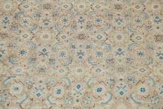 ANTIQUE MUTED BEIGE BLUE 9x12 Persian Oriental Hand - Knotted DISTRESSED WOOL Rug 5