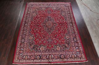 Vintage Traditional Floral RED Area Rug Hand - made Oriental Wool Carpet RED 10x13 3