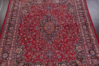 Vintage Traditional Floral RED Area Rug Hand - made Oriental Wool Carpet RED 10x13 4