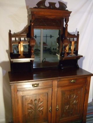 Antique Victorian Sideboard Server 1870 