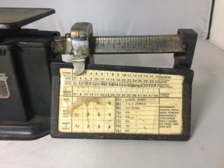 Vintage Antique Triner Scale & MFG Co Metal Postal Scale Patents Pending 2