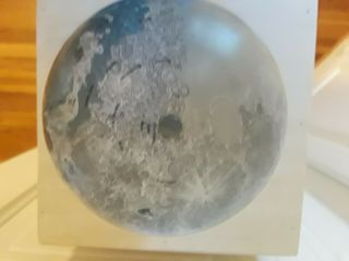 RARE vintage MOON GLOBE 1966 BY REPLOGLE GLOBES INC with plastic CRATER base 11