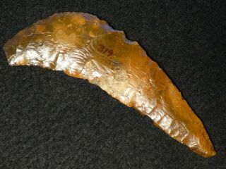 4400y.  O: Wonderful Sickle 127mms Stone Age Danish Neolithic Flint Dagger Culture