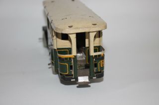 ANTIQUE 1920s CHARLES ROSSIGNOL PARISIAN BUS TROLLEY Wind Up Tin Toy 3