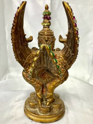 GARUDA PHAYA KRUT PHRA LP RARE OLD THAI BUDDHA AMULET PENDANT MAGIC DECOR 79 3