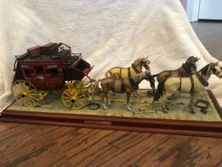 Wells Fargo Stagecoach Model With Horses - Franklin