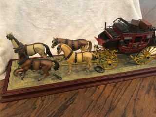 Wells Fargo Stagecoach Model with Horses - Franklin 3