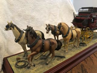 Wells Fargo Stagecoach Model with Horses - Franklin 4