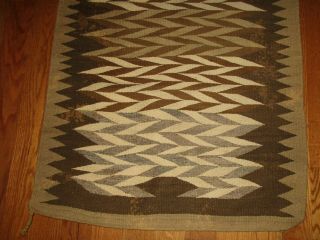 Antique Native American Indian Navajo Transitional Saddle Blanket Rug 52 