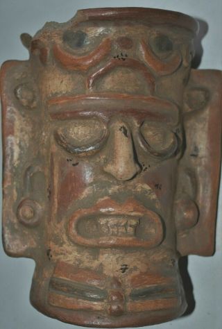 Orig $1099 Wow Pre Columbian Mayan Tlaloc Incensario 8in Prov