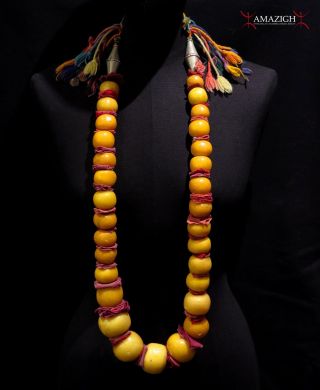 Old Huge Berber Resin - Amber Necklace – Ait Atta Tribe – Morocco
